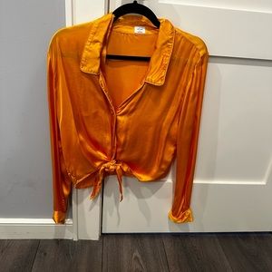 Wilfred/Aritzia Tie Top in Orange